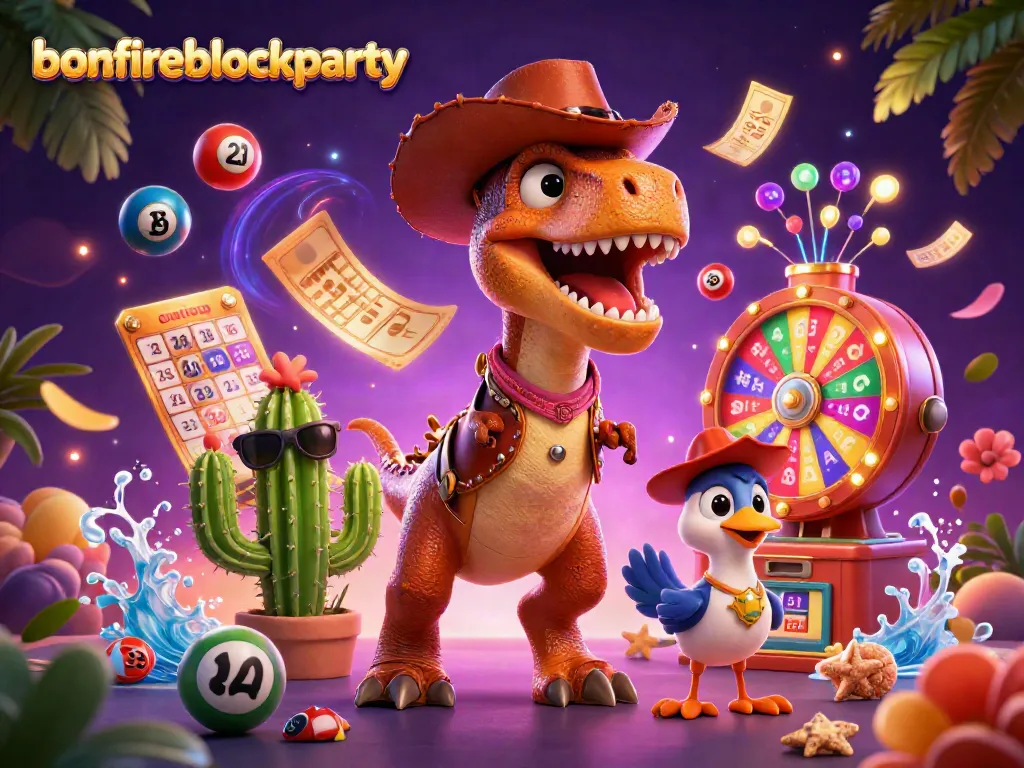 Engage with bonfireblockparty's thrilling lottery scene featuring dynamic winnings and vibrant characters.